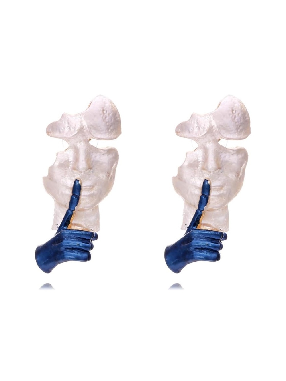 Abstract Face Earrings | Artistic Statement Earrings | Avant Garde Asymmetrical